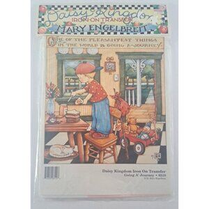 Vintage NEW Mary Engelbreit Daisy Kingdom Iron On Transfer Going A Journey 1990